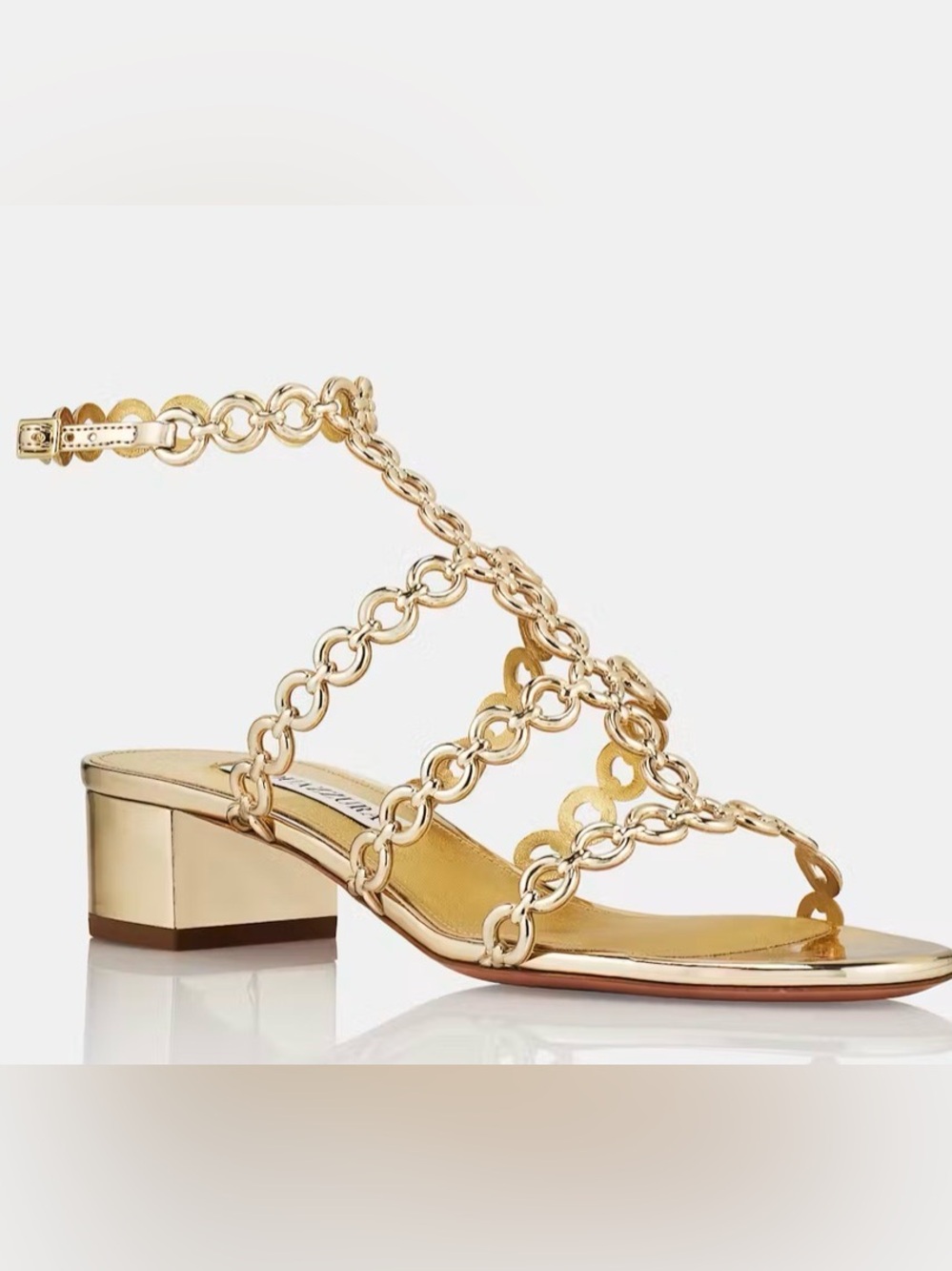 NEW! AQUAZZURA Infinity Chain Sandal US 11